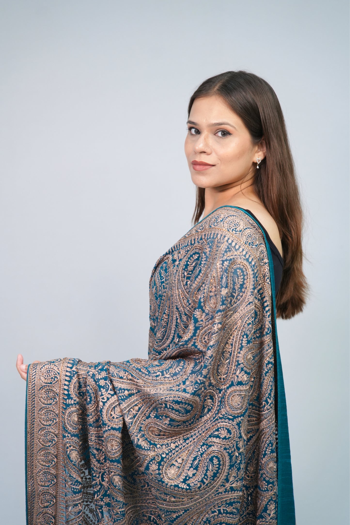 Georgette kashmiri work
