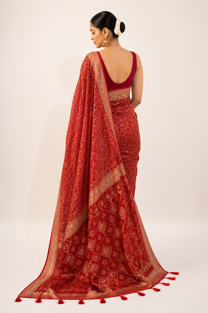 Georgette Khaddi Saree
