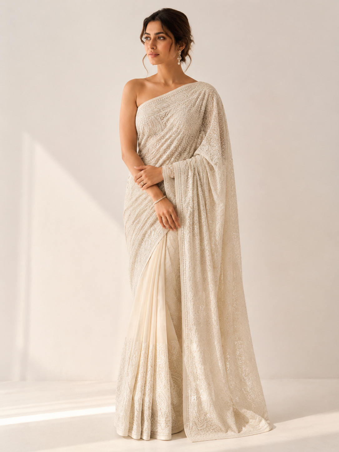 Chikankari Georgette Saree