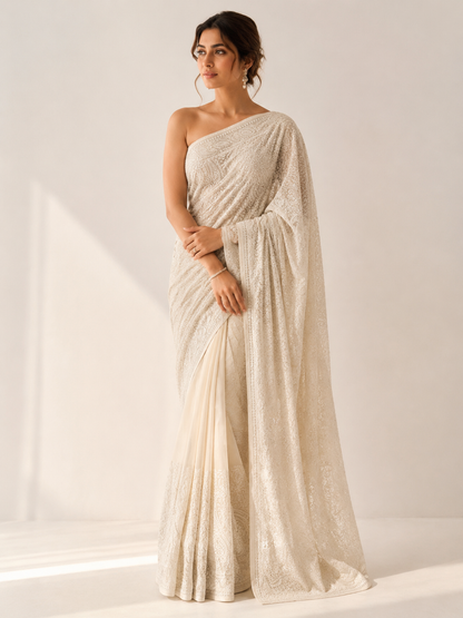 Chikankari Georgette Saree