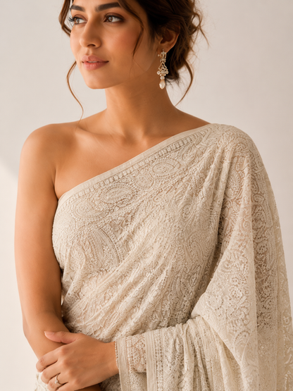 Chikankari Georgette Saree