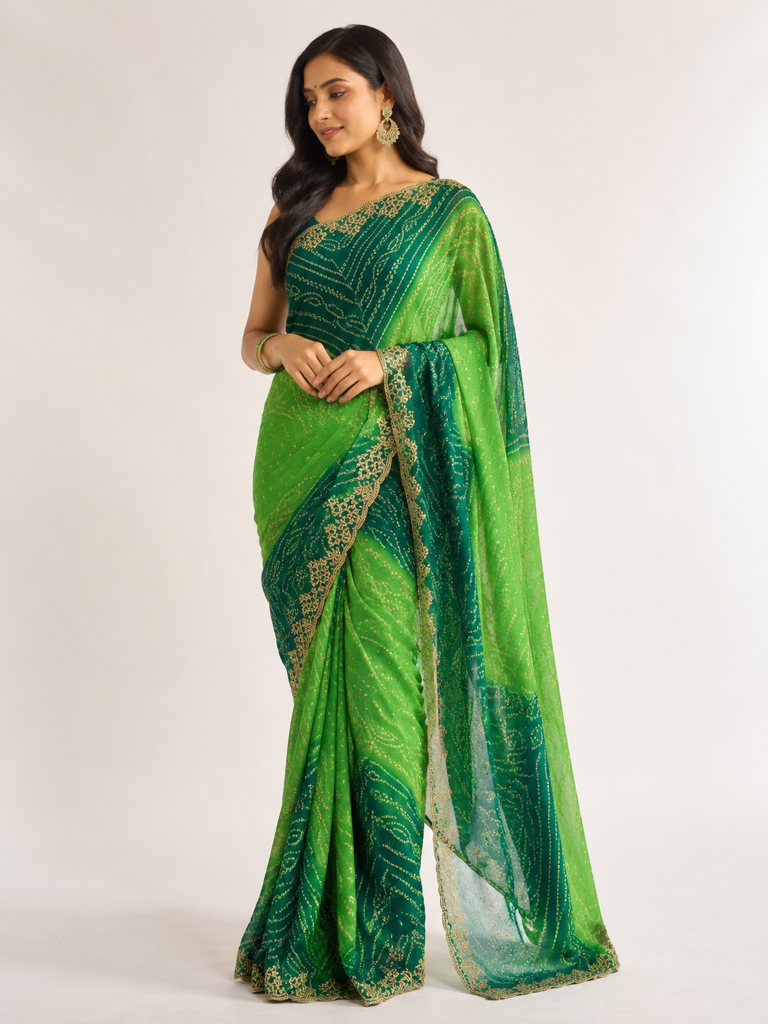Bandejh Chiffon Saree