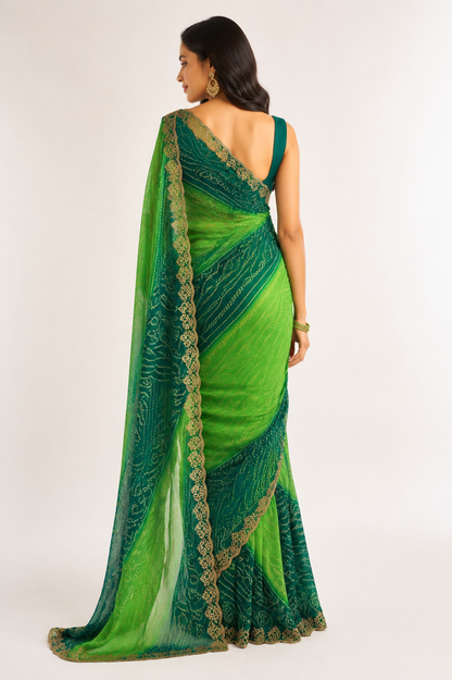 Bandejh Chiffon Saree