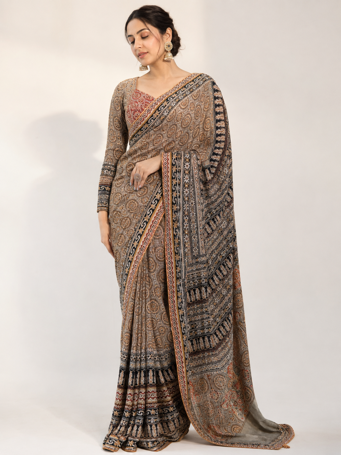 Designer Crepe Saree