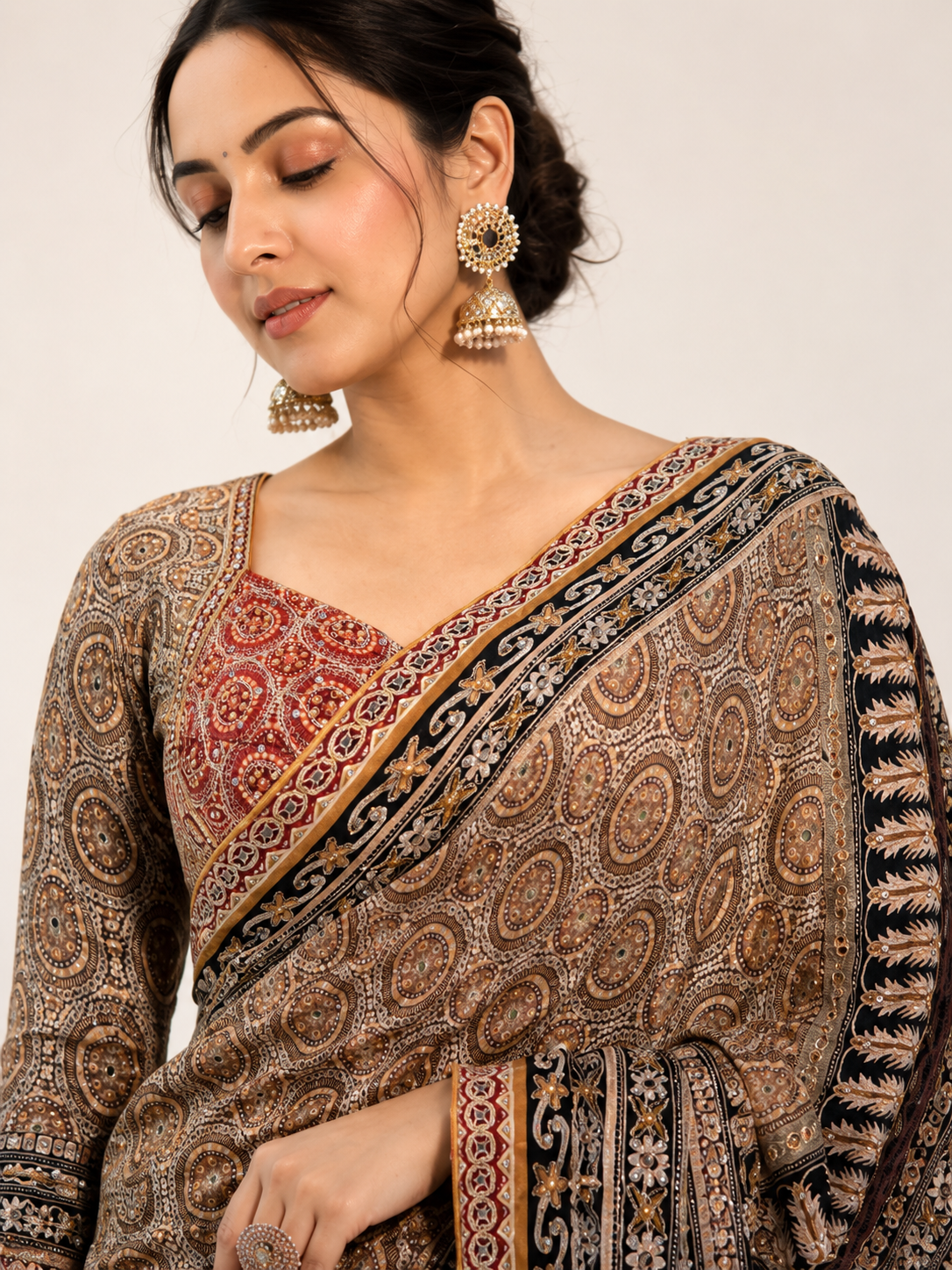 Designer Crepe Saree
