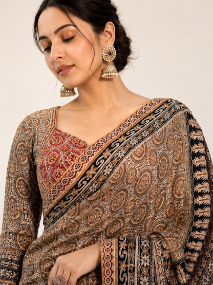 Designer Crepe Saree