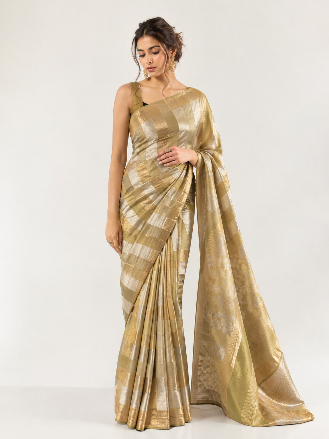 Abstract Mashru Silk Saree