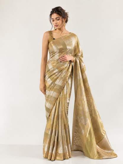 Abstract Mashru Silk Saree