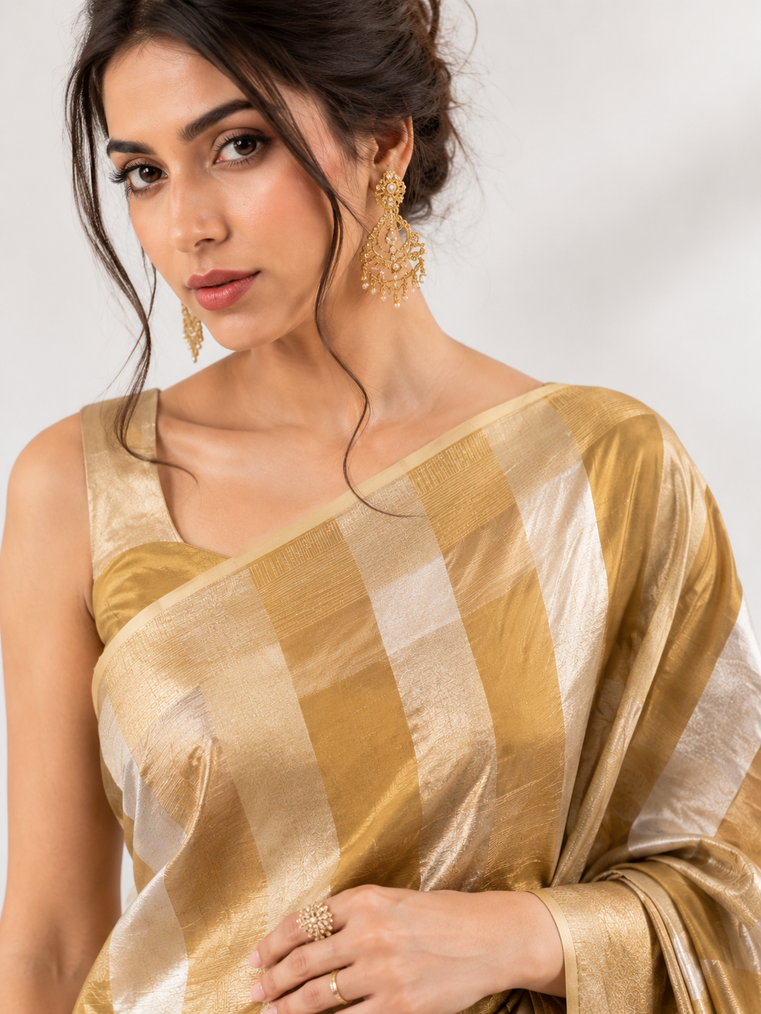Abstract Mashru Silk Saree