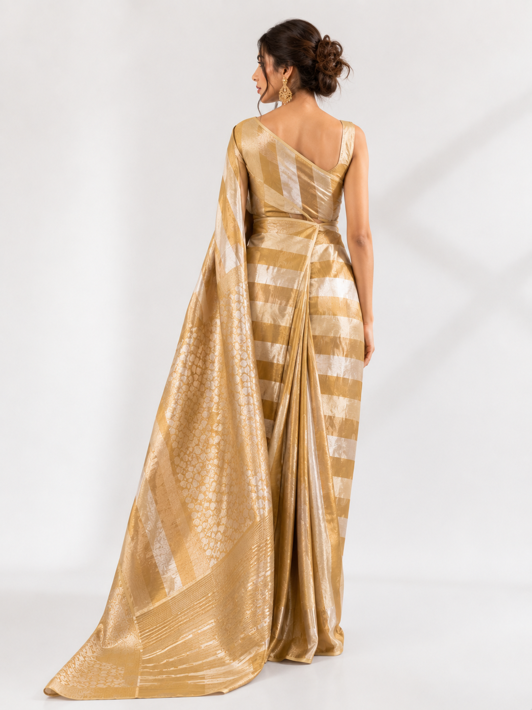 Abstract Mashru Silk Saree