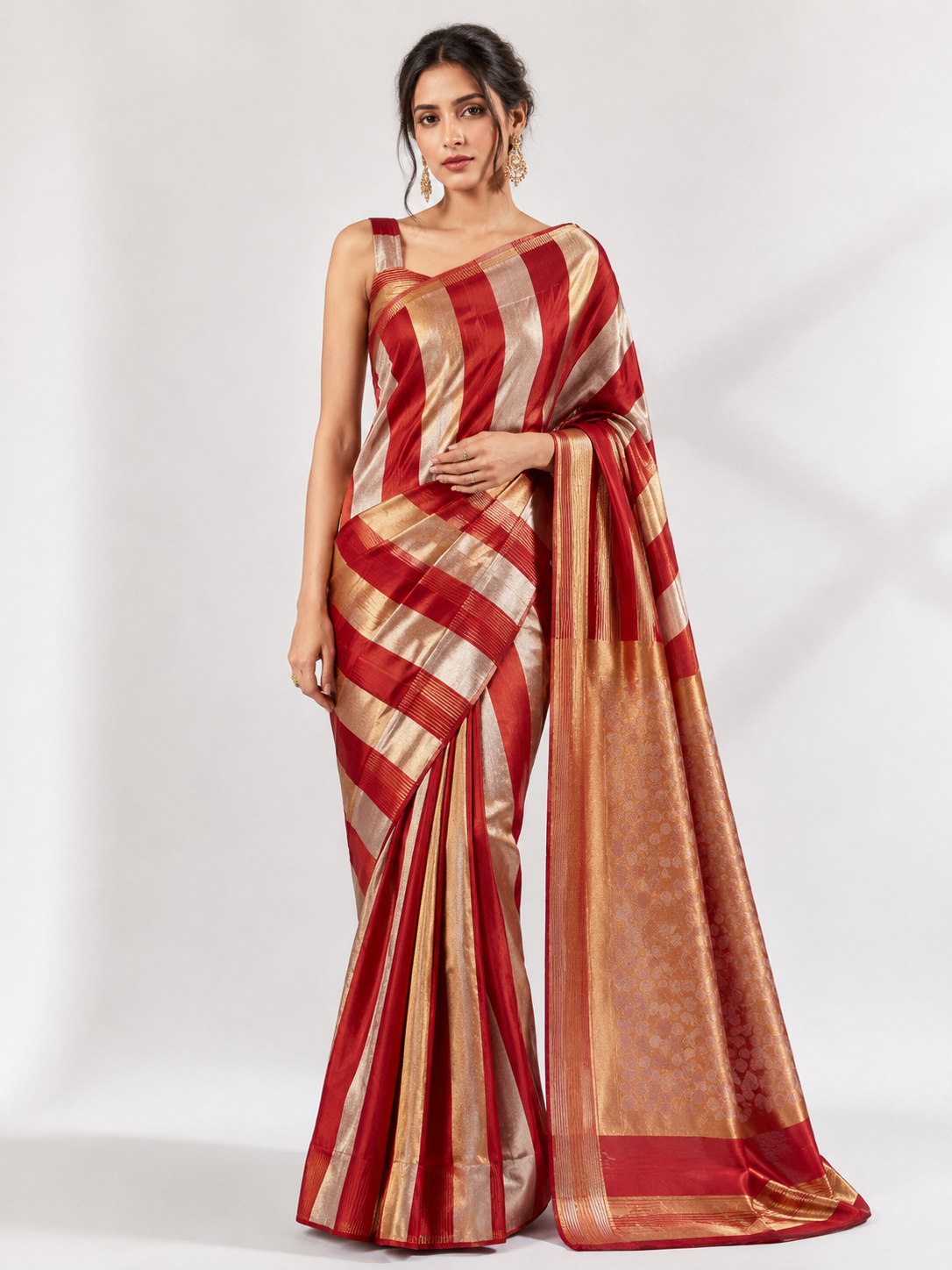 Abstract Mashru Silk Saree