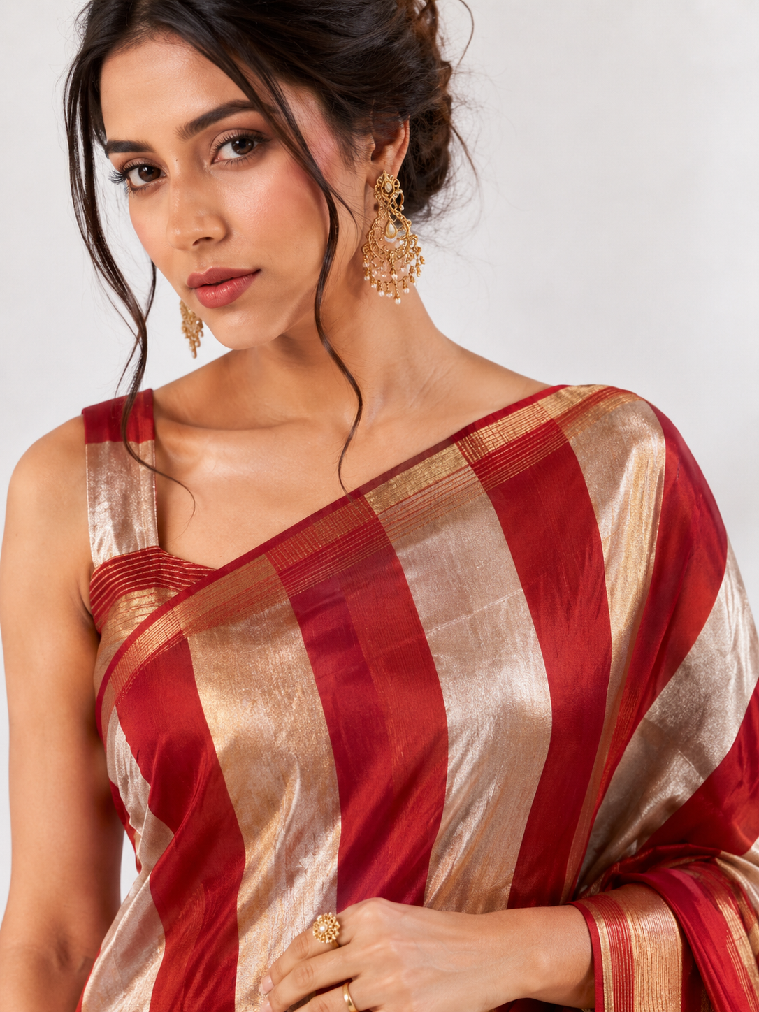 Abstract Mashru Silk Saree