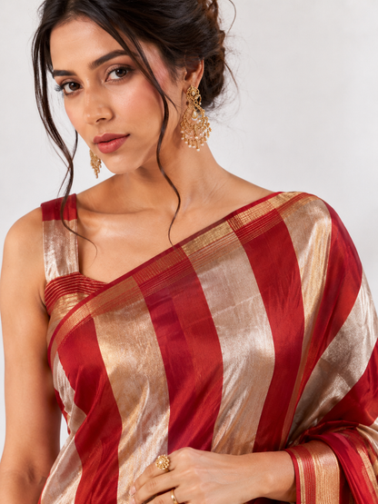 Abstract Mashru Silk Saree