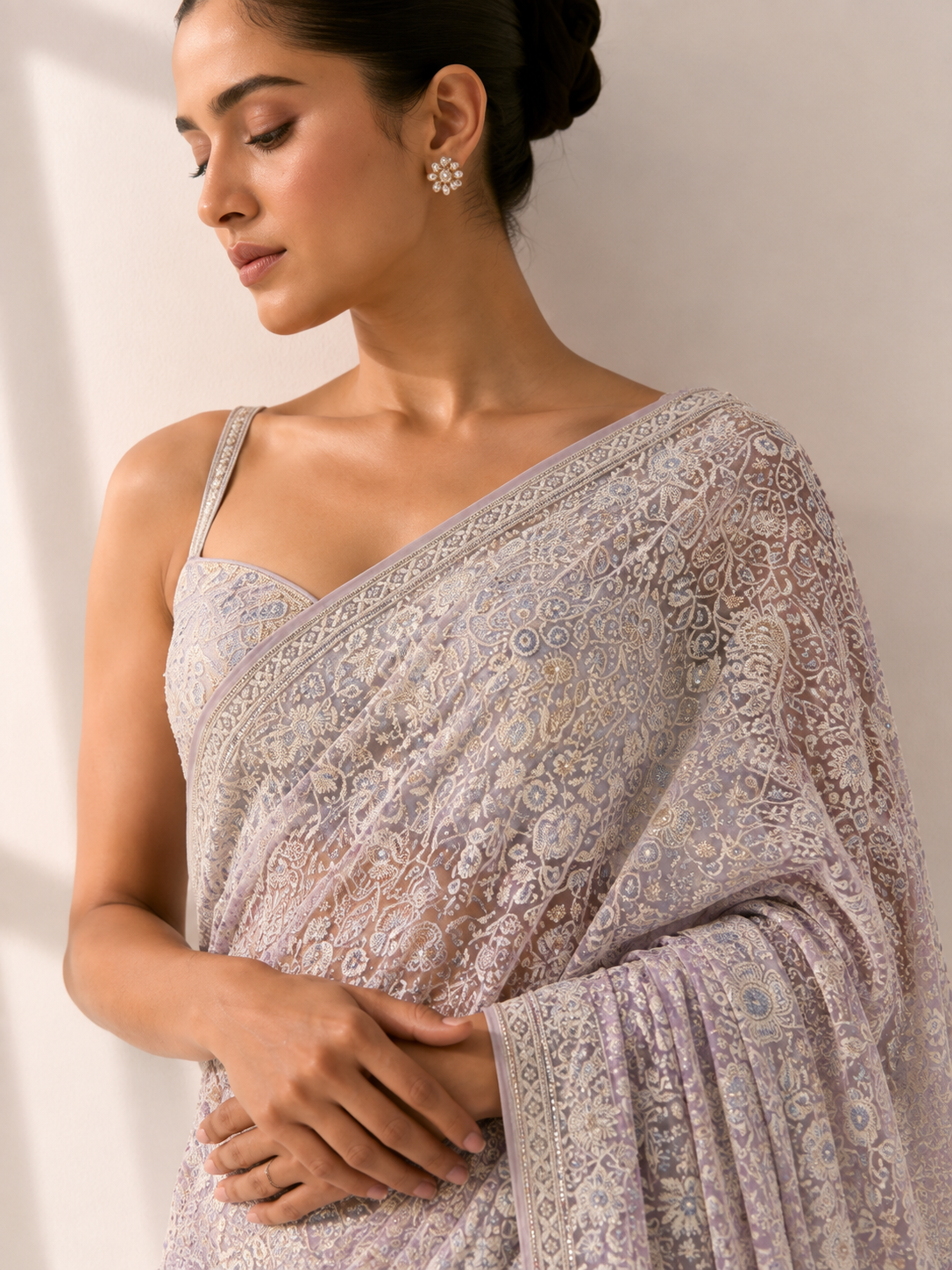 Chikankari Georgette Saree