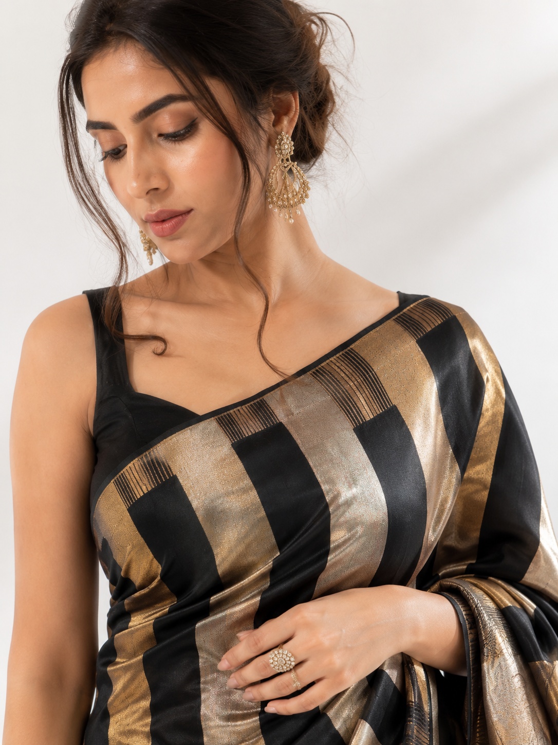 Abstract Mashru Silk Saree