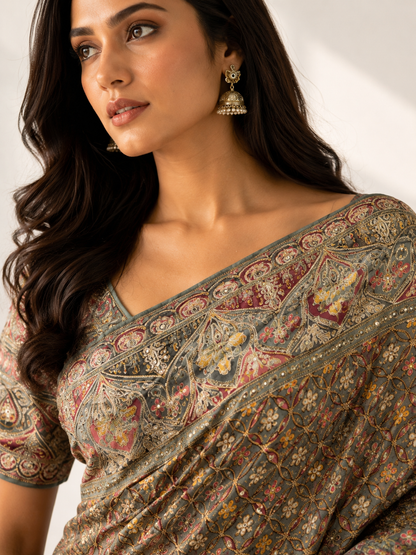 Soft Crepe Saree