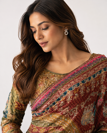 Celebrity Designer Chinon Saree