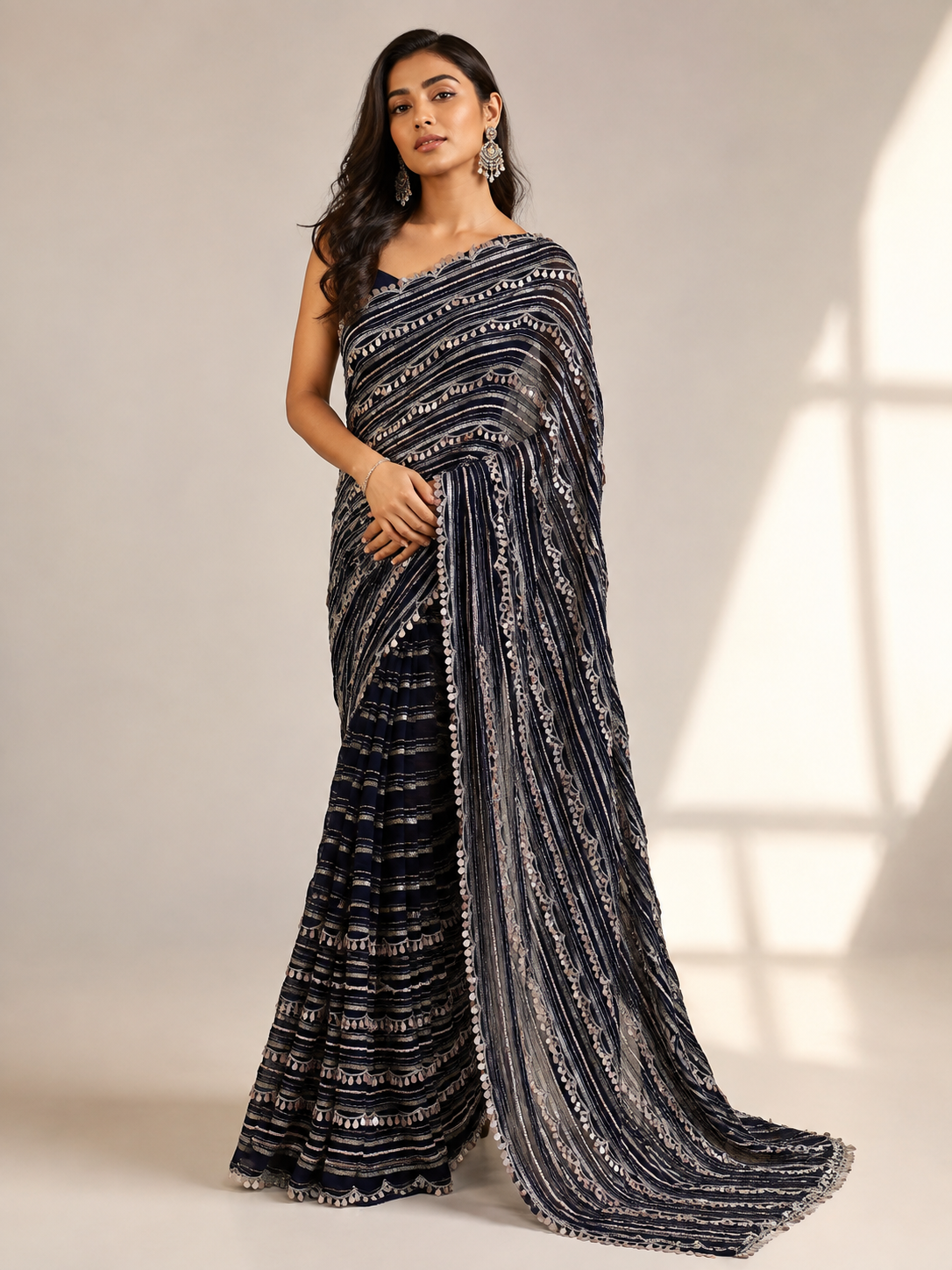 Georgette Cocktail Saree