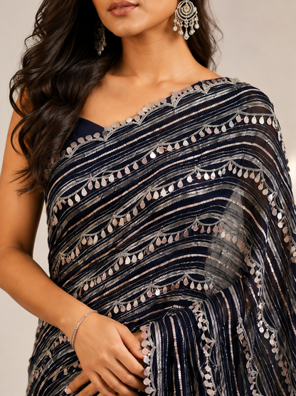 Georgette Cocktail Saree