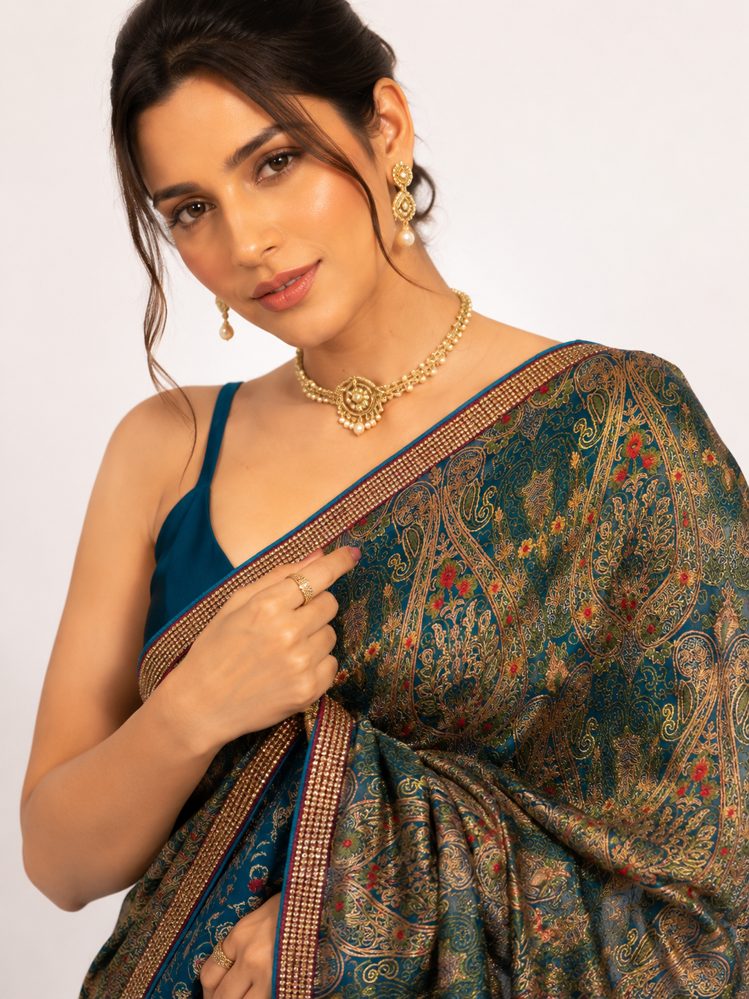 Georgette Kashmiri Saree