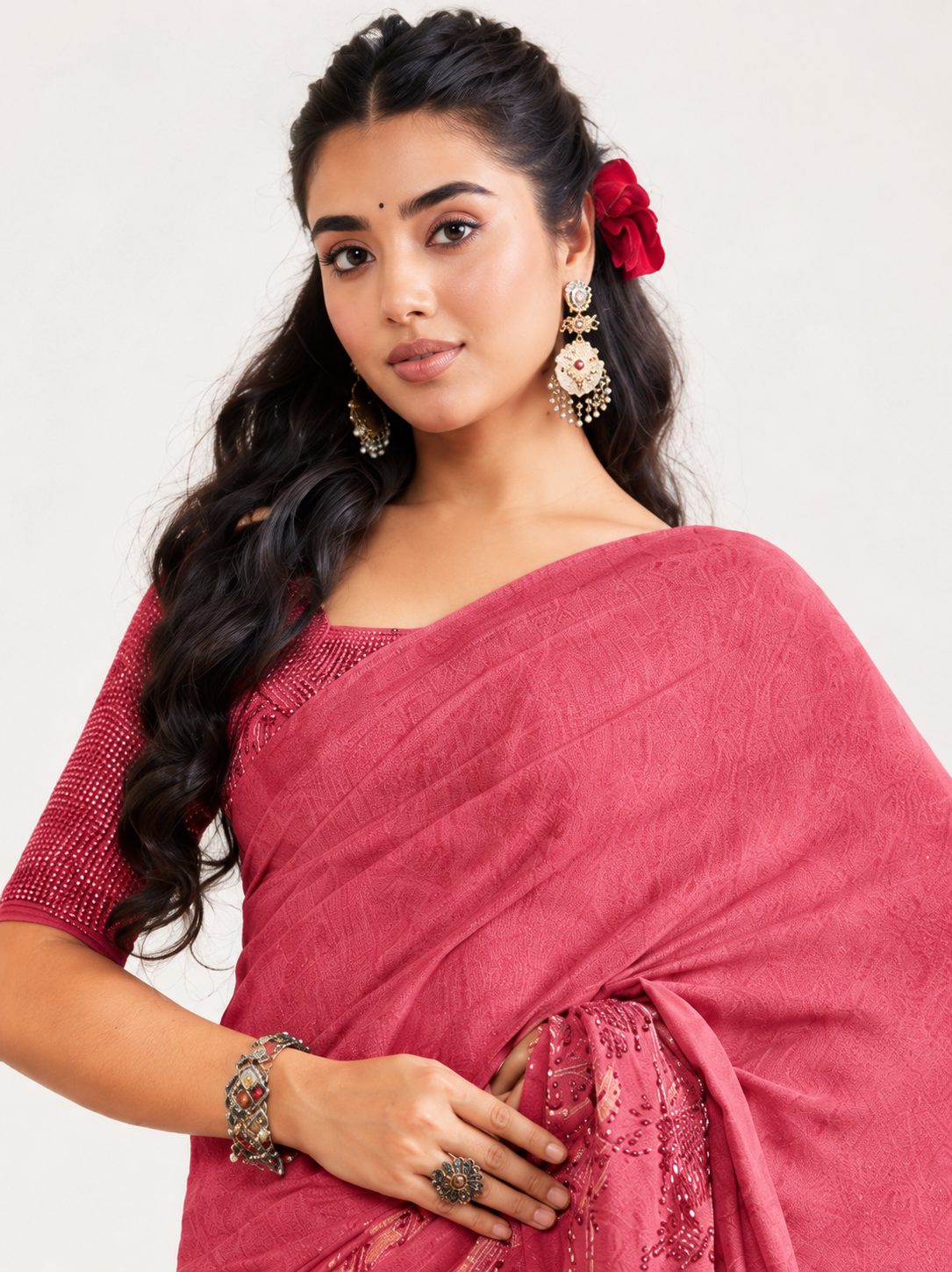 Printed Georgette Saree