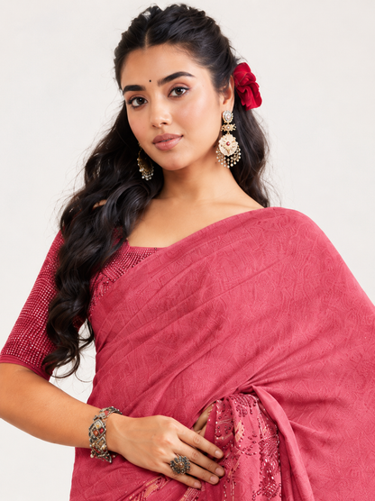 Printed Georgette Saree