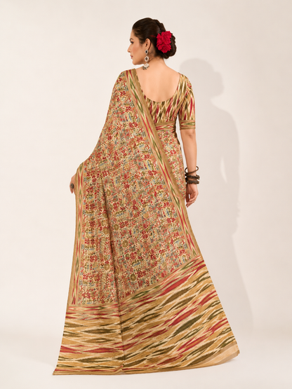 Printed Georgette Saree