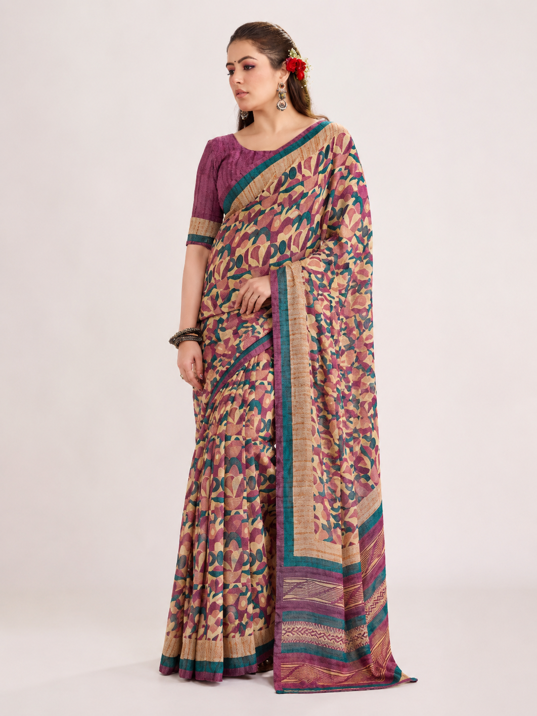 Printed Georgette Saree