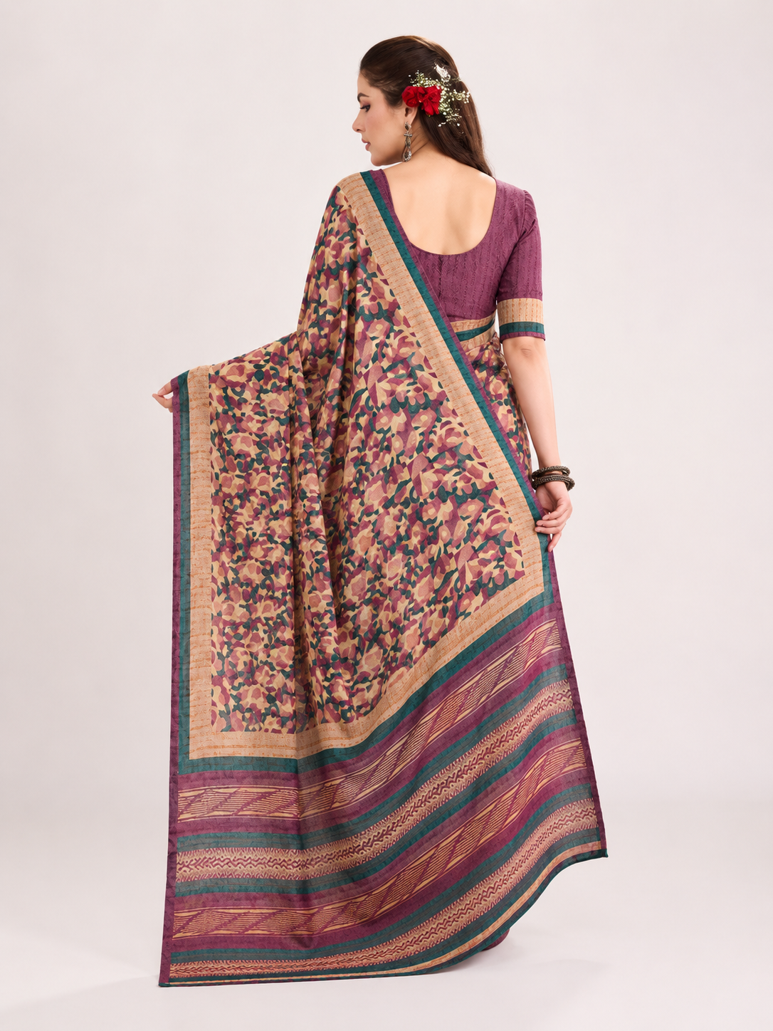 Printed Georgette Saree