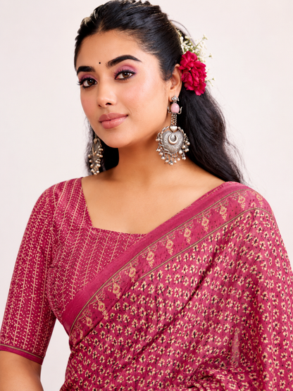 Printed Georgette Saree