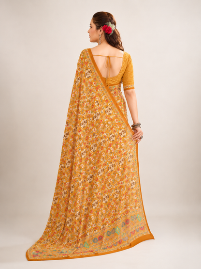 Printed Georgette Saree