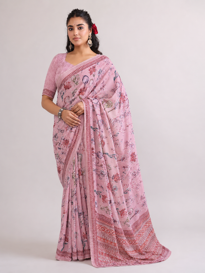 Printed Georgette Saree
