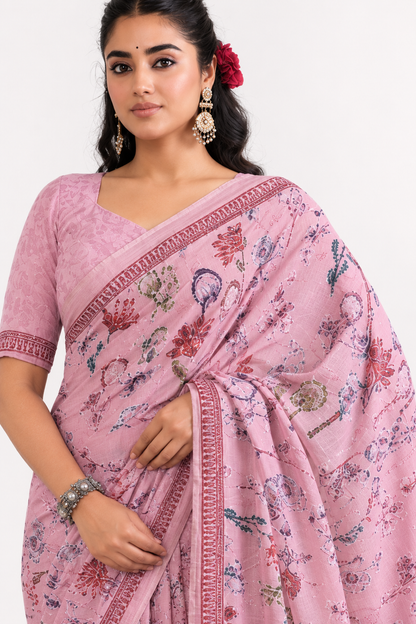 Printed Georgette Saree