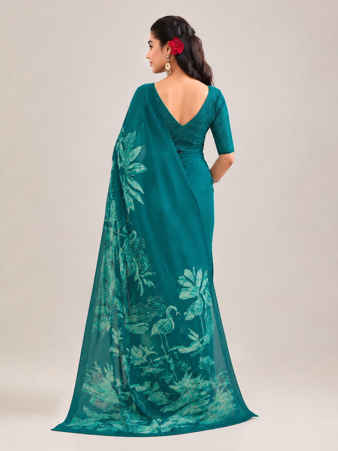 Printed Georgette Saree