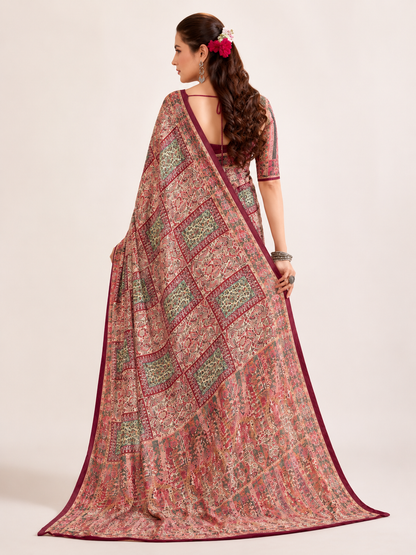 Printed Georgette Saree