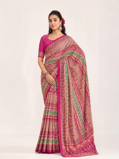Printed Georgette Saree