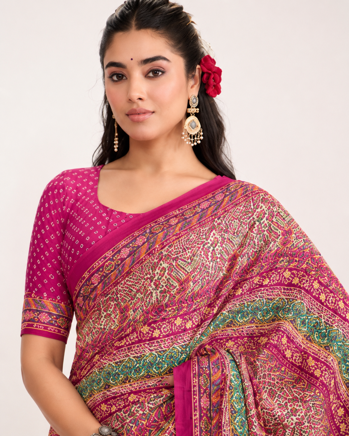 Printed Georgette Saree