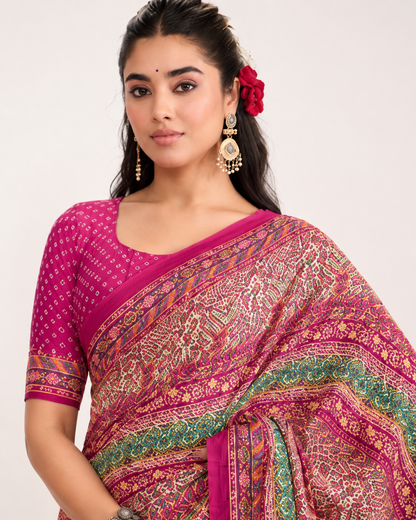 Printed Georgette Saree