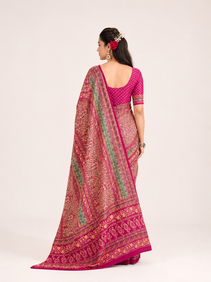 Printed Georgette Saree