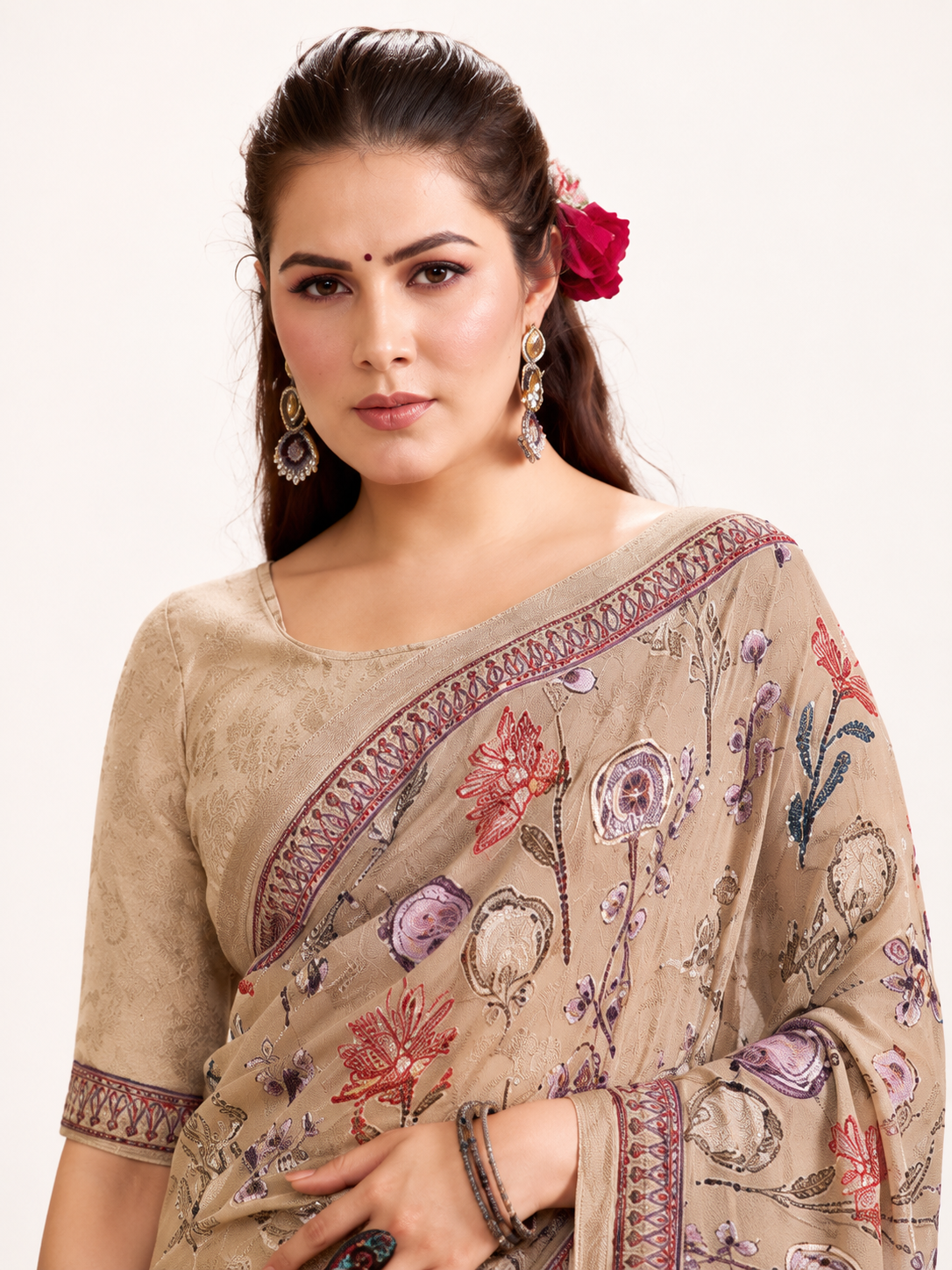 Printed Georgette Saree