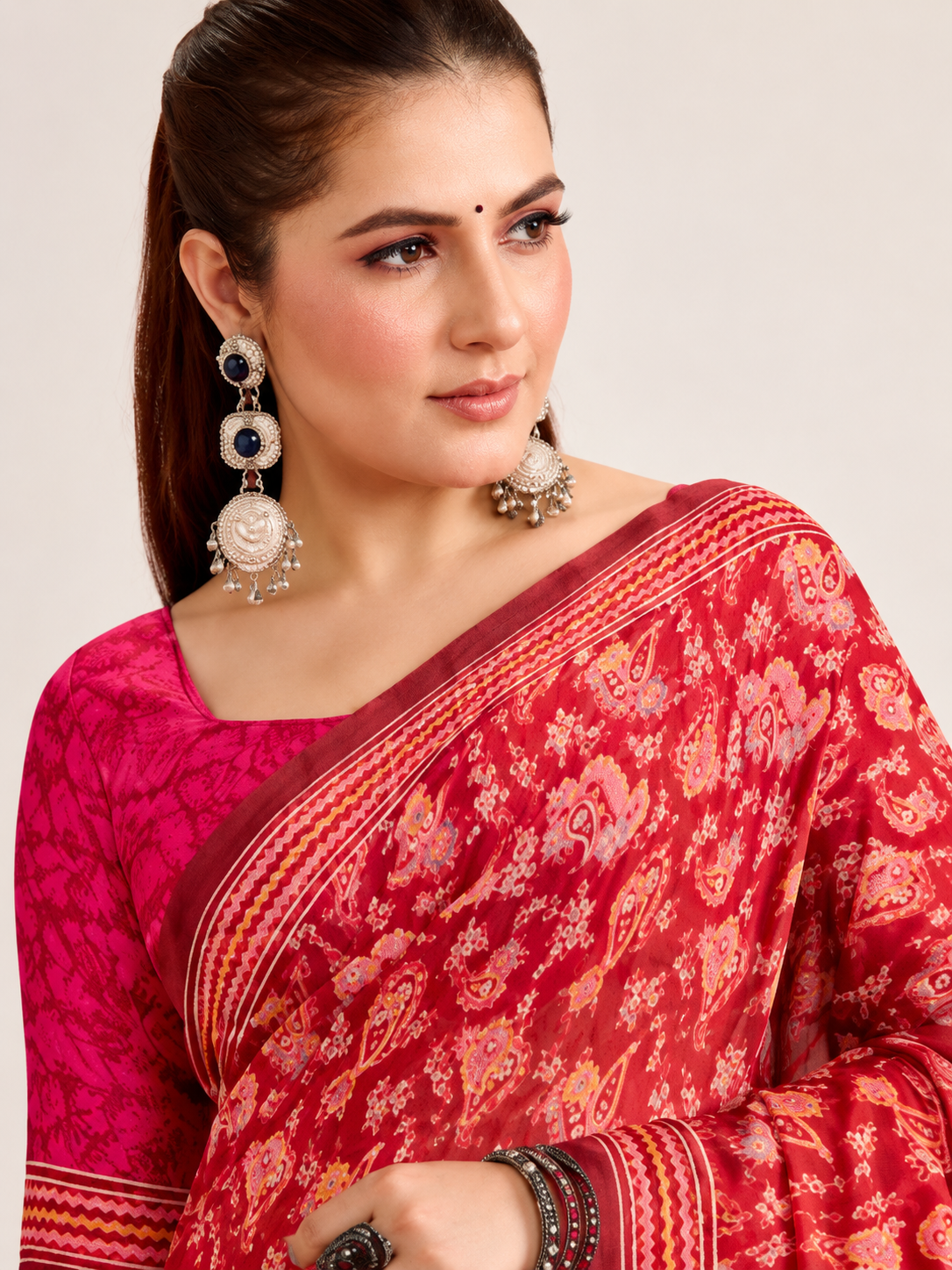 Printed Georgette Saree