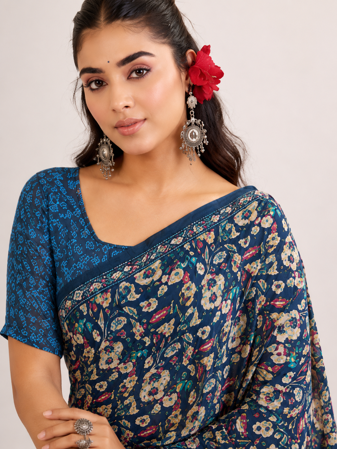 Printed Georgette Saree