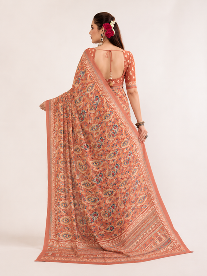 Printed Georgette Saree
