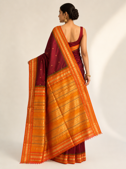 Pure Kadiyal Silk Saree
