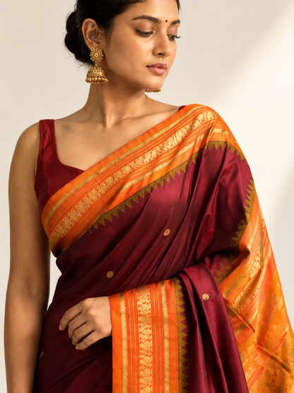 Pure Kadiyal Silk Saree