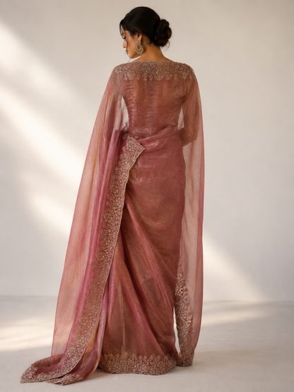 Crush Tissue Saree