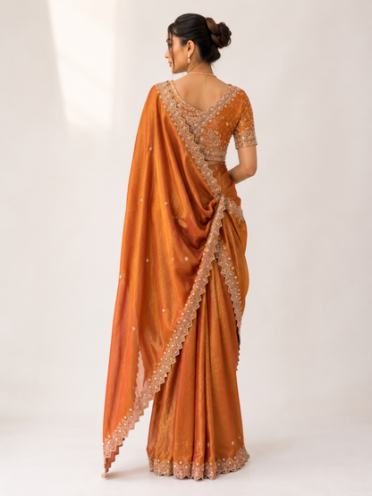 Crepe Embroidery Saree