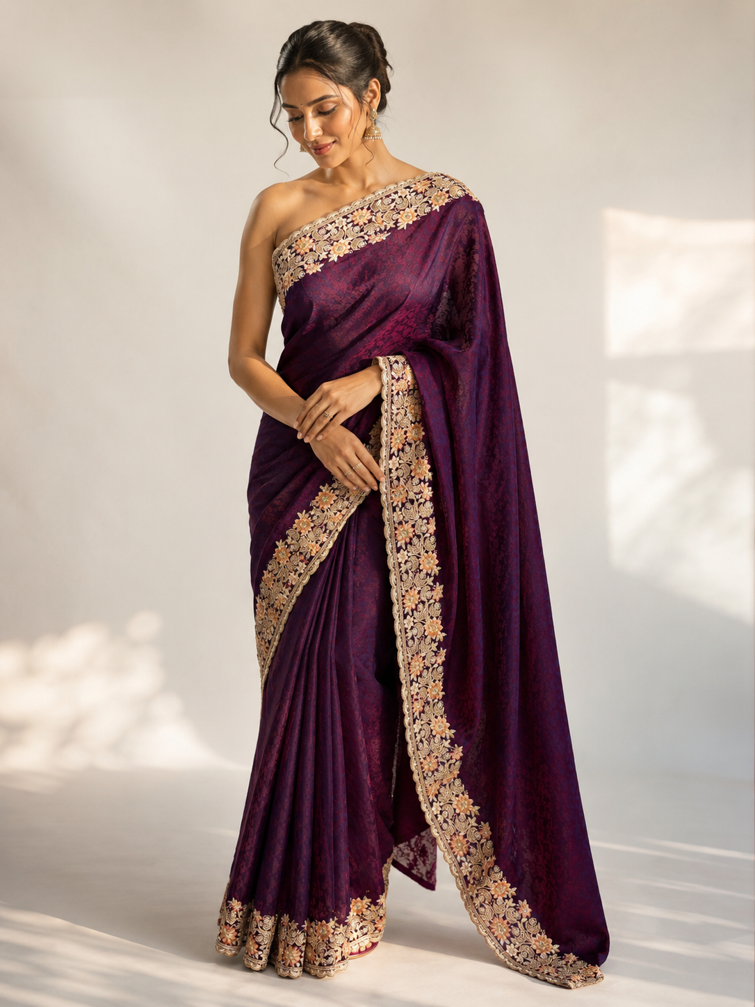 Organza Embroidery Saree