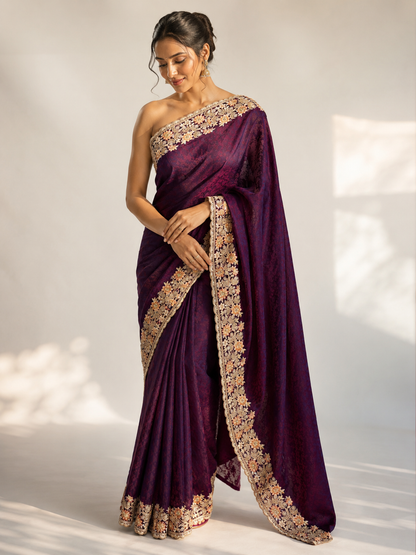Organza Embroidery Saree