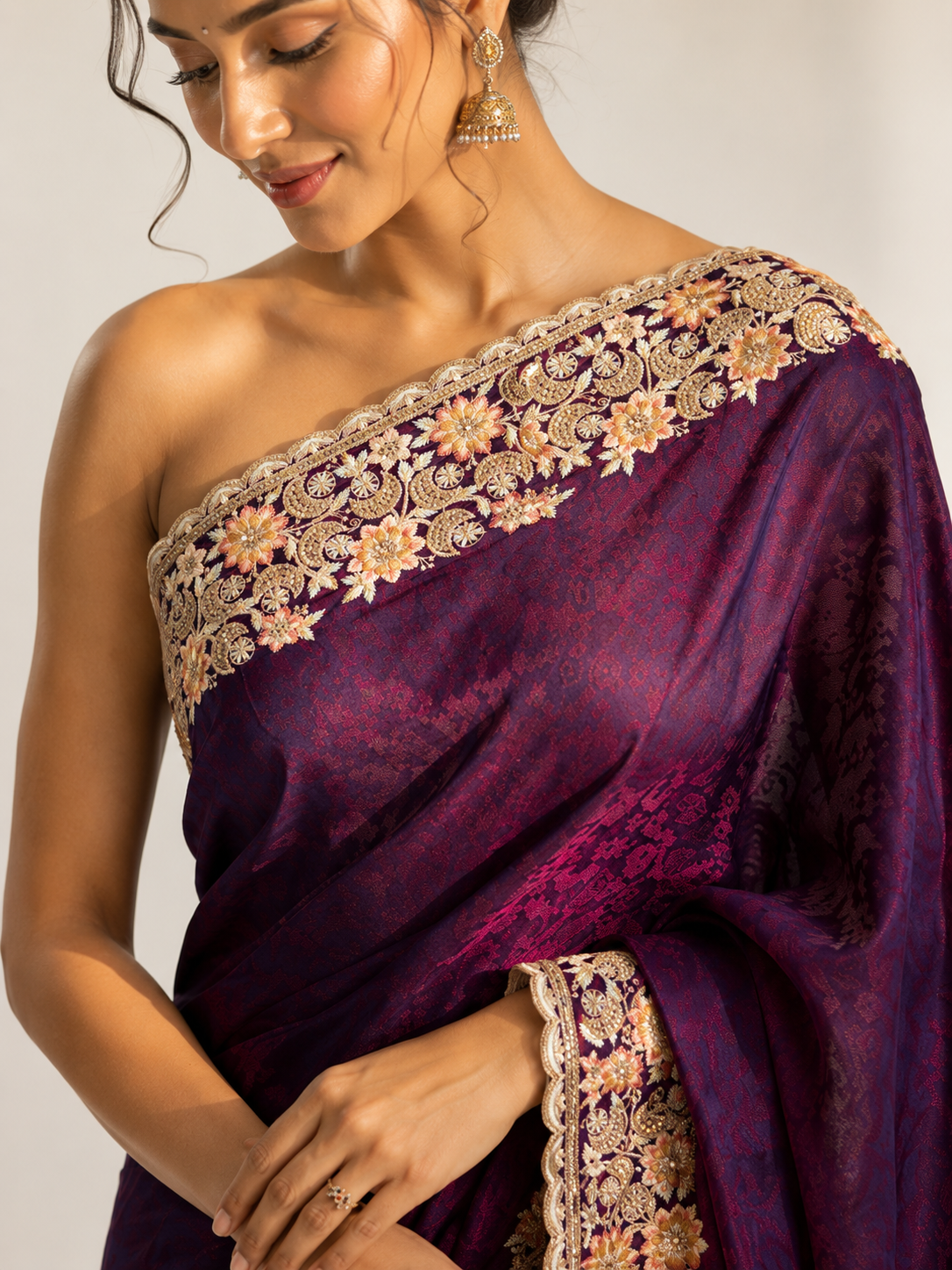 Organza Embroidery Saree